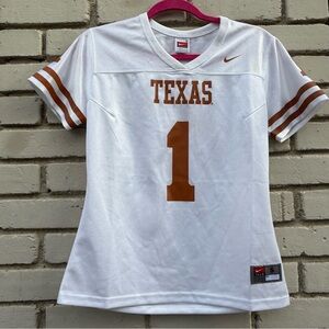 Nike Texas Longhorns #1 White Dri-FIT Replica Football Game Jersey - Size Small
